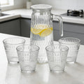 700mL Water Jug with 4 Cups Set Pitcher Jug with Lid for Hot Cold Water